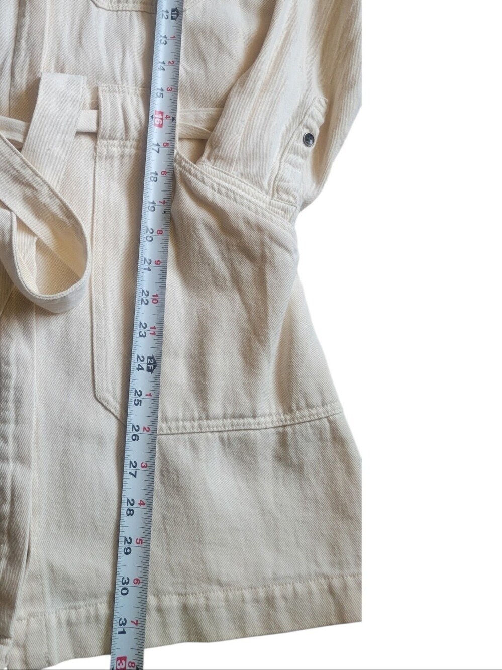 Unpublished Cream Button-Front Long Shacket - Picture 7 of 13